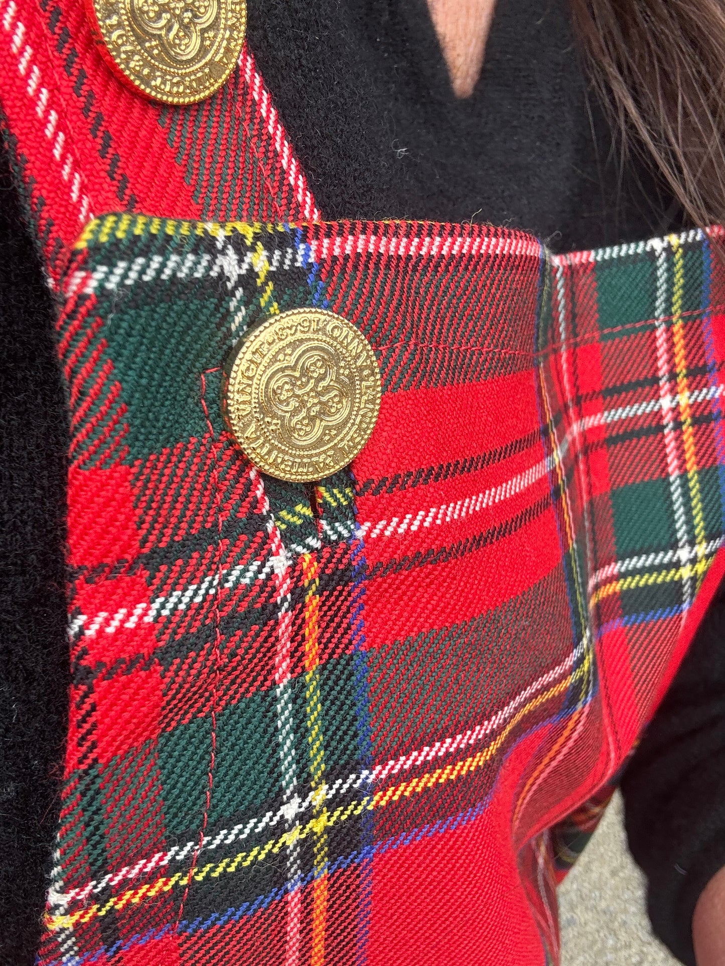 The Irish Red Plaid Pinafore